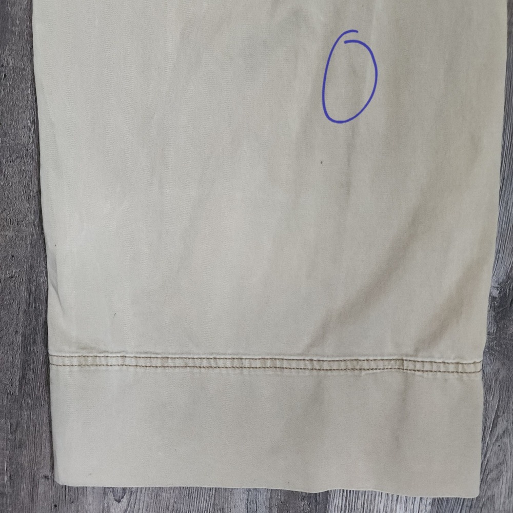 Everlane Wide Leg Crop Pants Women 4 Khaki Tan Button Fly Cotton Twill Mid Rise - Picture 10 of 13